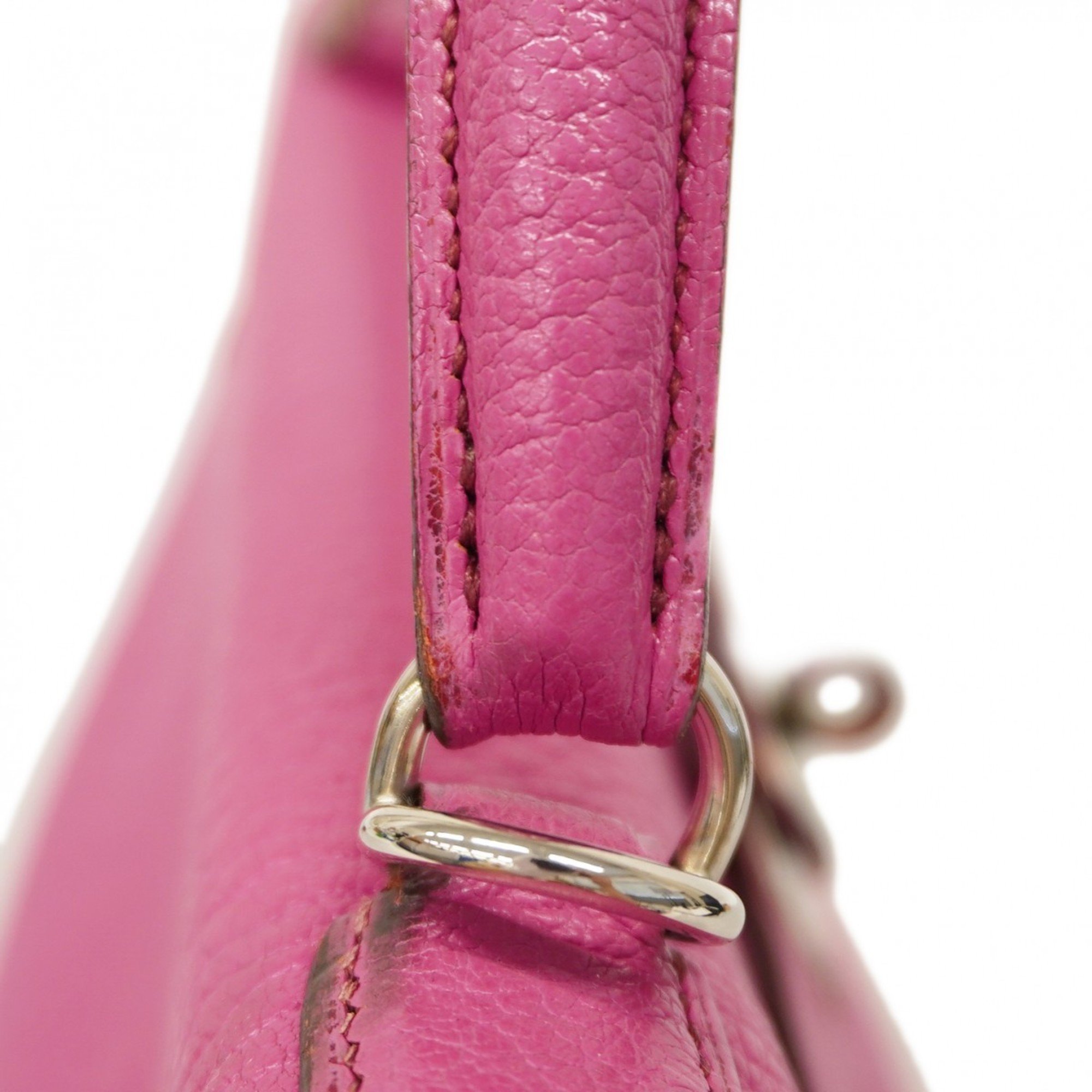 Hermes handbag Kelly 32 Chevre Coromandel Fuchsia pink □I engraved ladies