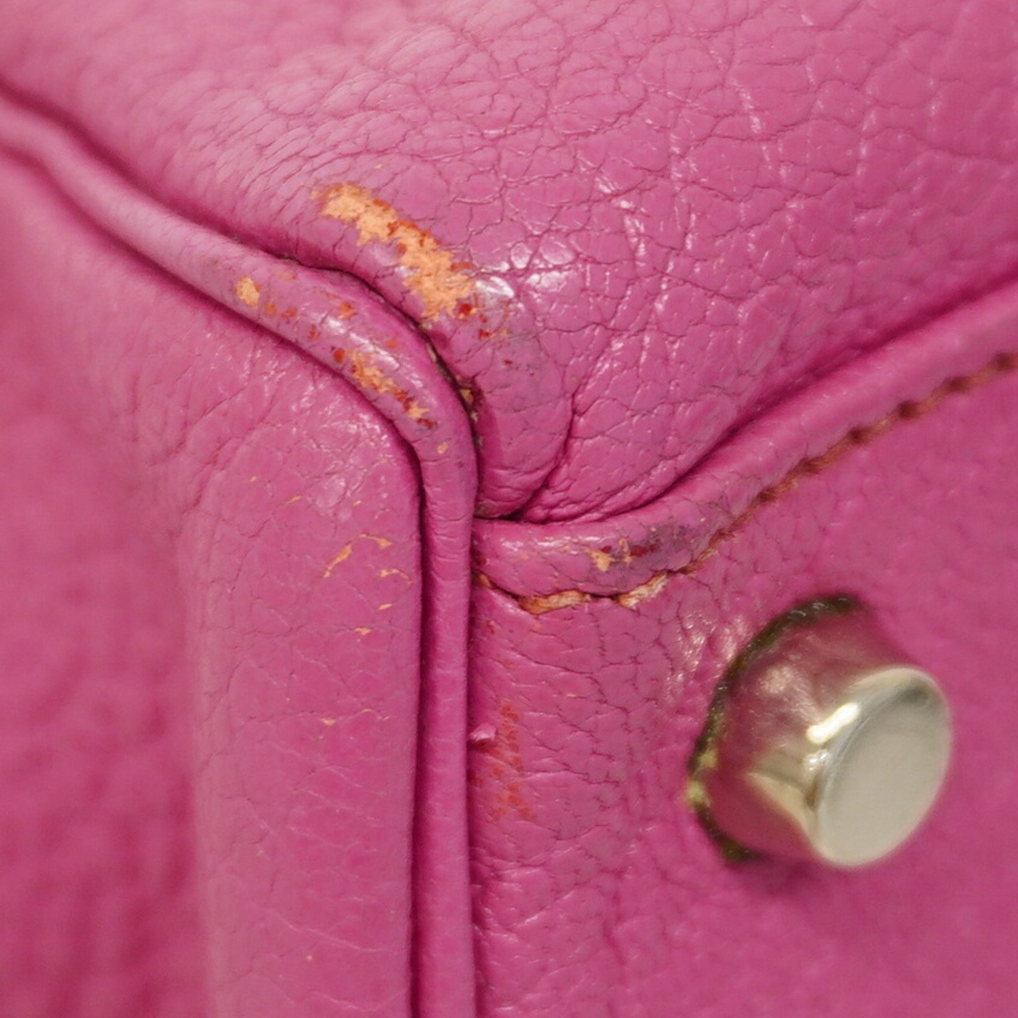 Hermes handbag Kelly 32 Chevre Coromandel Fuchsia pink □I engraved ladies