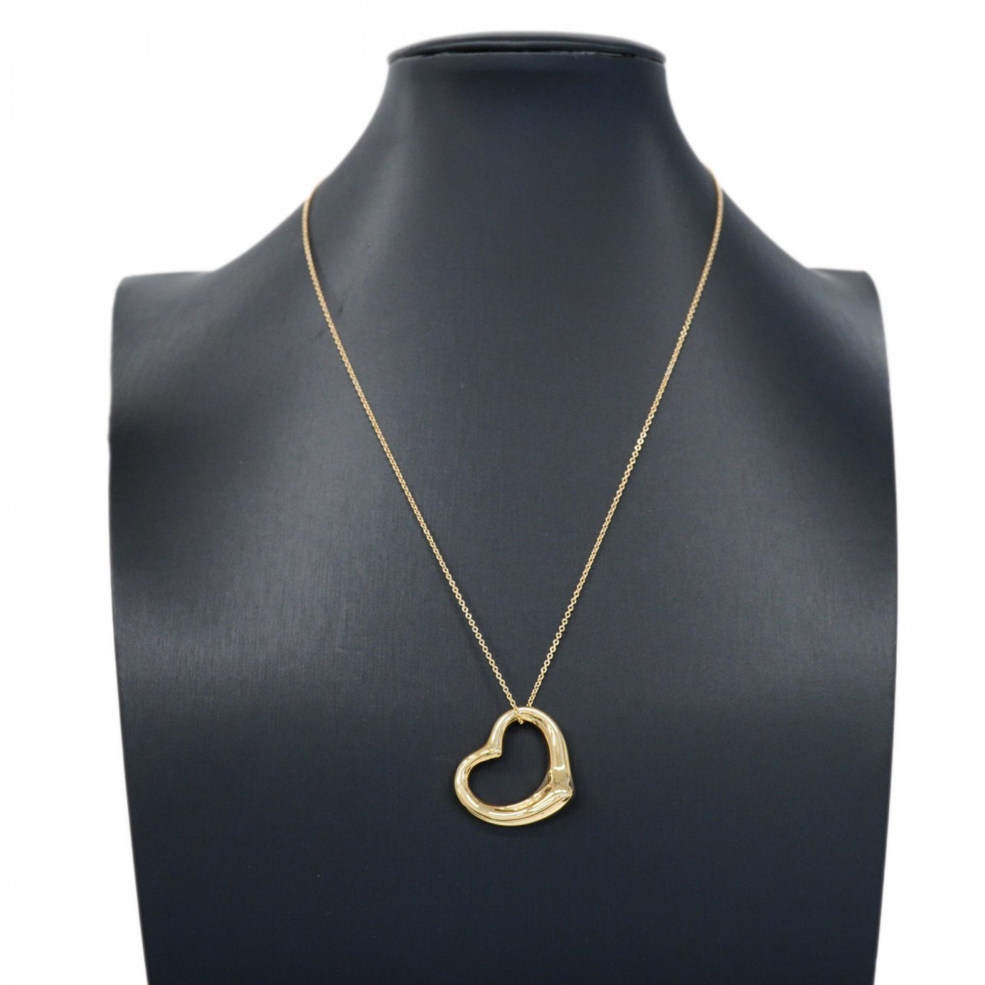 Tiffany Necklace Heart K18YG Yellow Gold Ladies