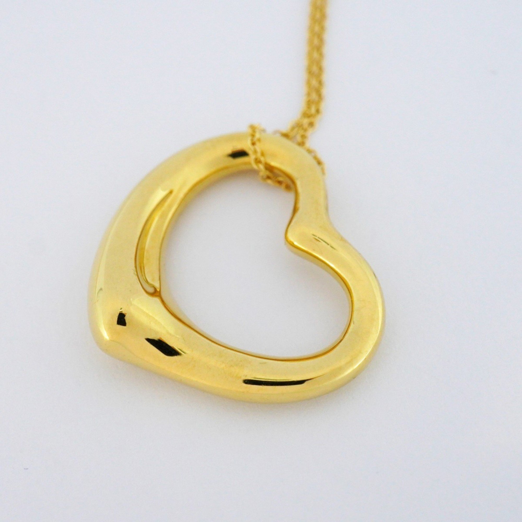 Tiffany Necklace Heart K18YG Yellow Gold Ladies