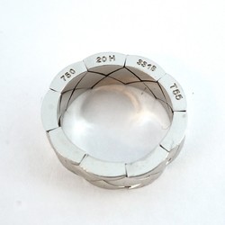 Chanel Ring Matelasse K18WG White Gold #55 Men's