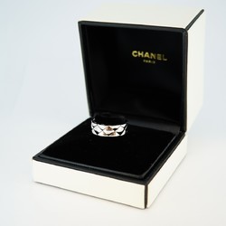 Chanel Ring Matelasse K18WG White Gold #55 Men's