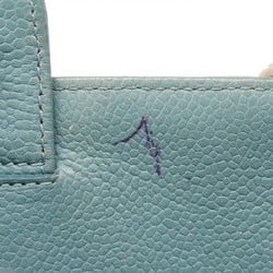 Chanel Shoulder Bag Matelasse Caviar Skin Turquoise Blue Women's