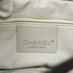 Chanel Shoulder Bag Sport Cotton Grey Black Women's