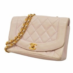 Chanel Shoulder Bag Diana Lambskin Pink Women's