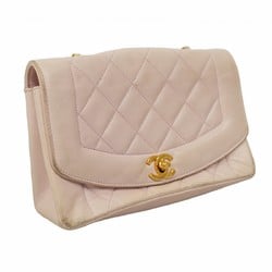 Chanel Shoulder Bag Diana Lambskin Pink Women's