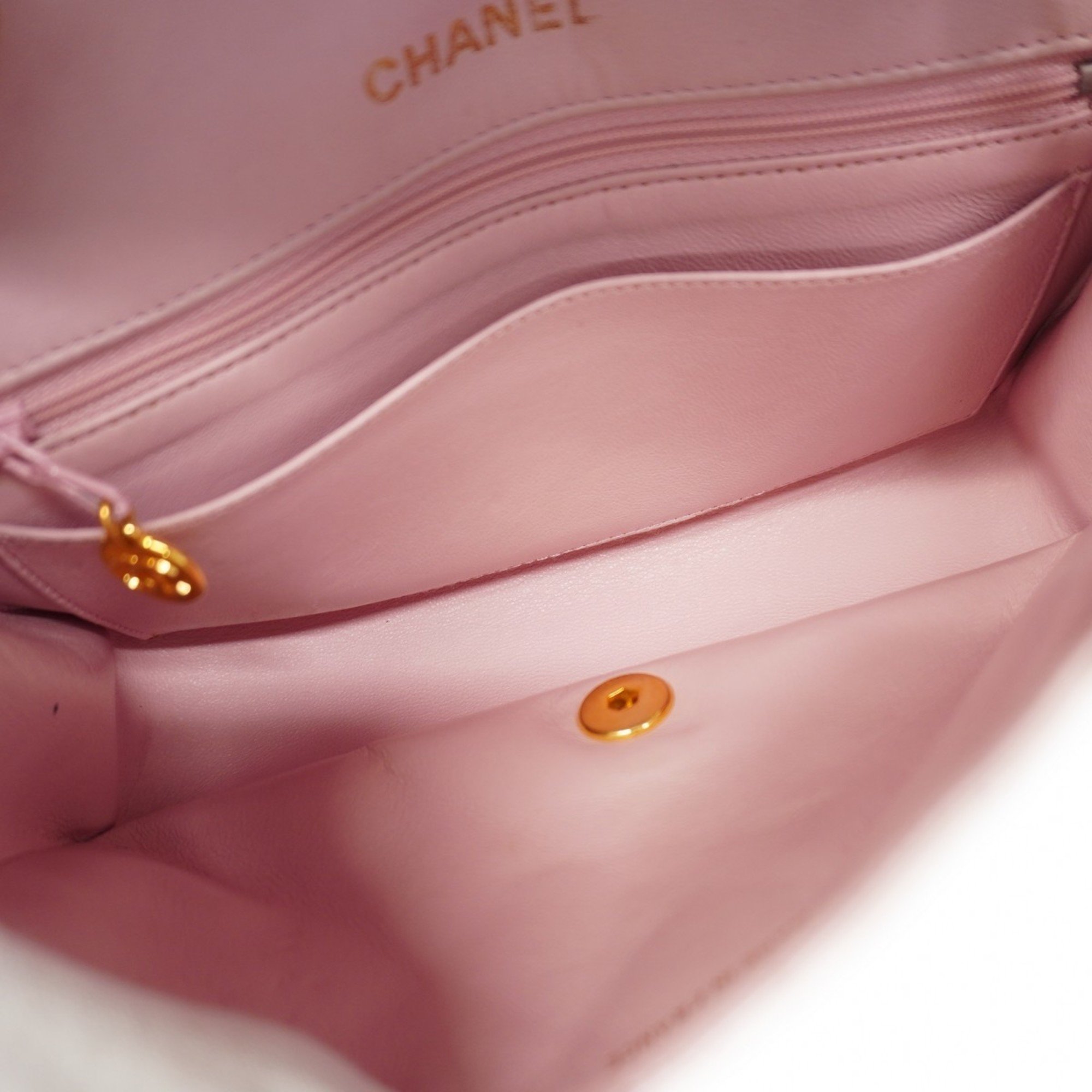 Chanel Shoulder Bag Diana Lambskin Pink Women's