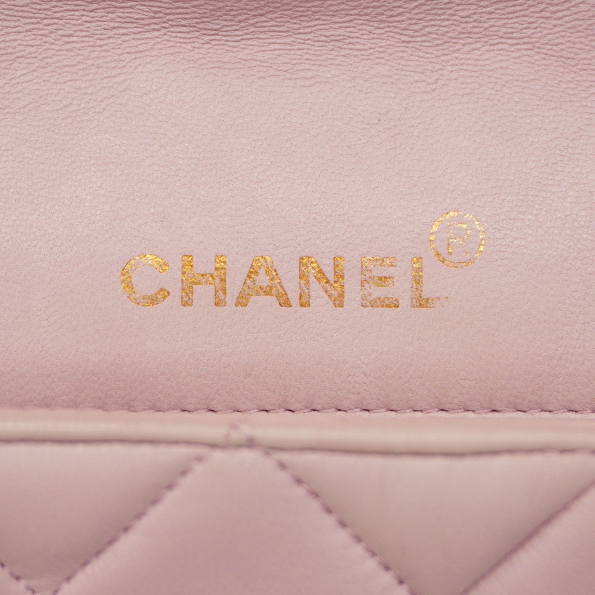 Chanel Shoulder Bag Diana Lambskin Pink Women's