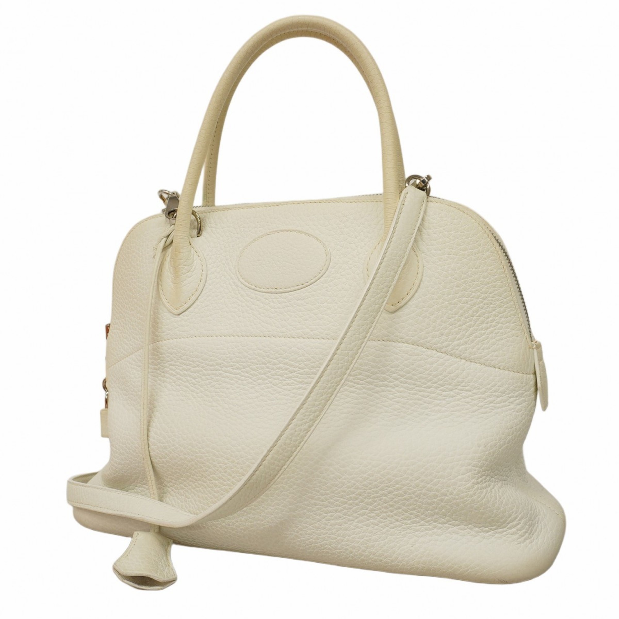 Hermes handbag Bolide 31 Taurillon Clemence white H stamp ladies