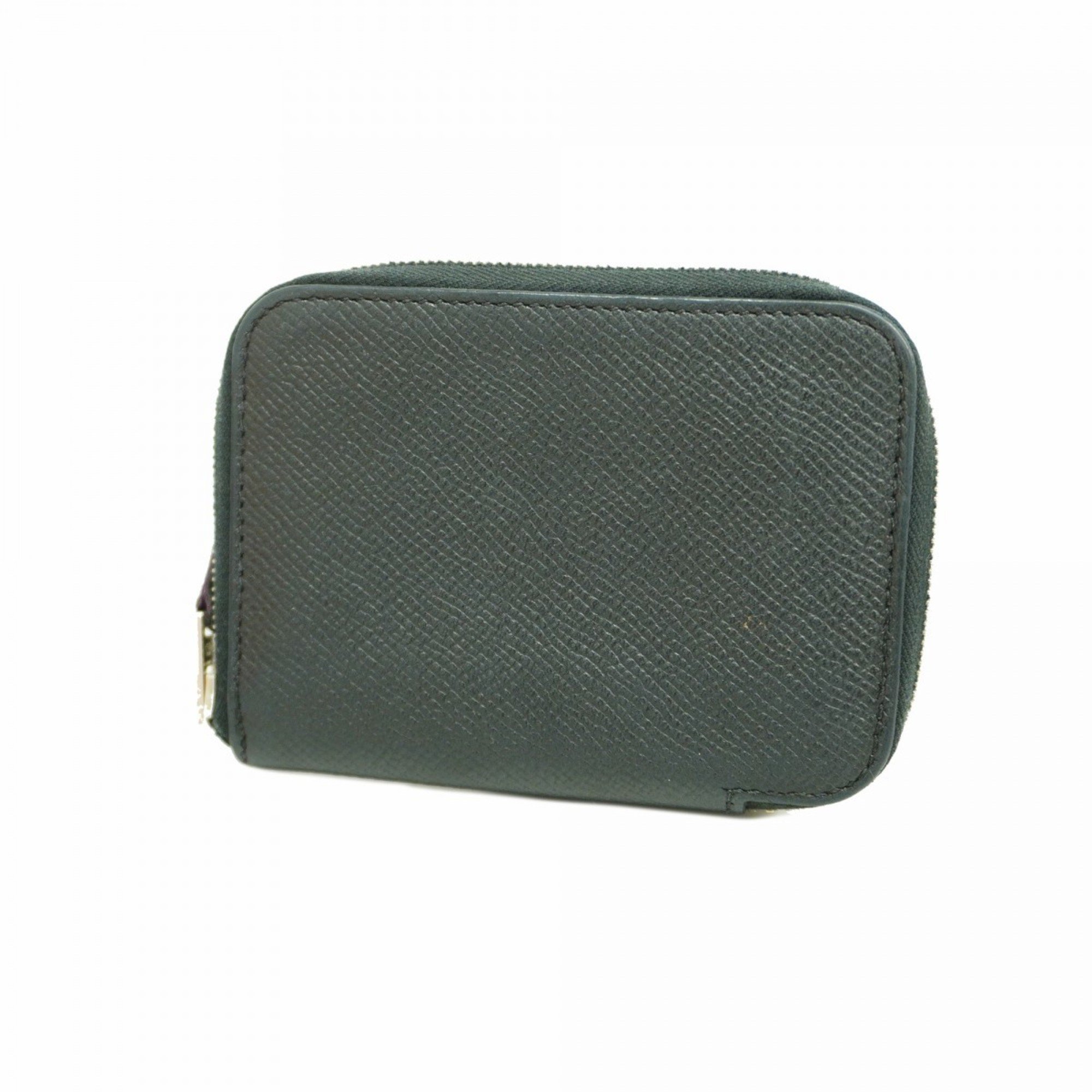 Hermes Wallet/Coin Case Azap Epsom Black A Stamp Men's Women's