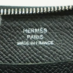 Hermes Wallet/Coin Case Azap Epsom Black A Stamp Men's Women's