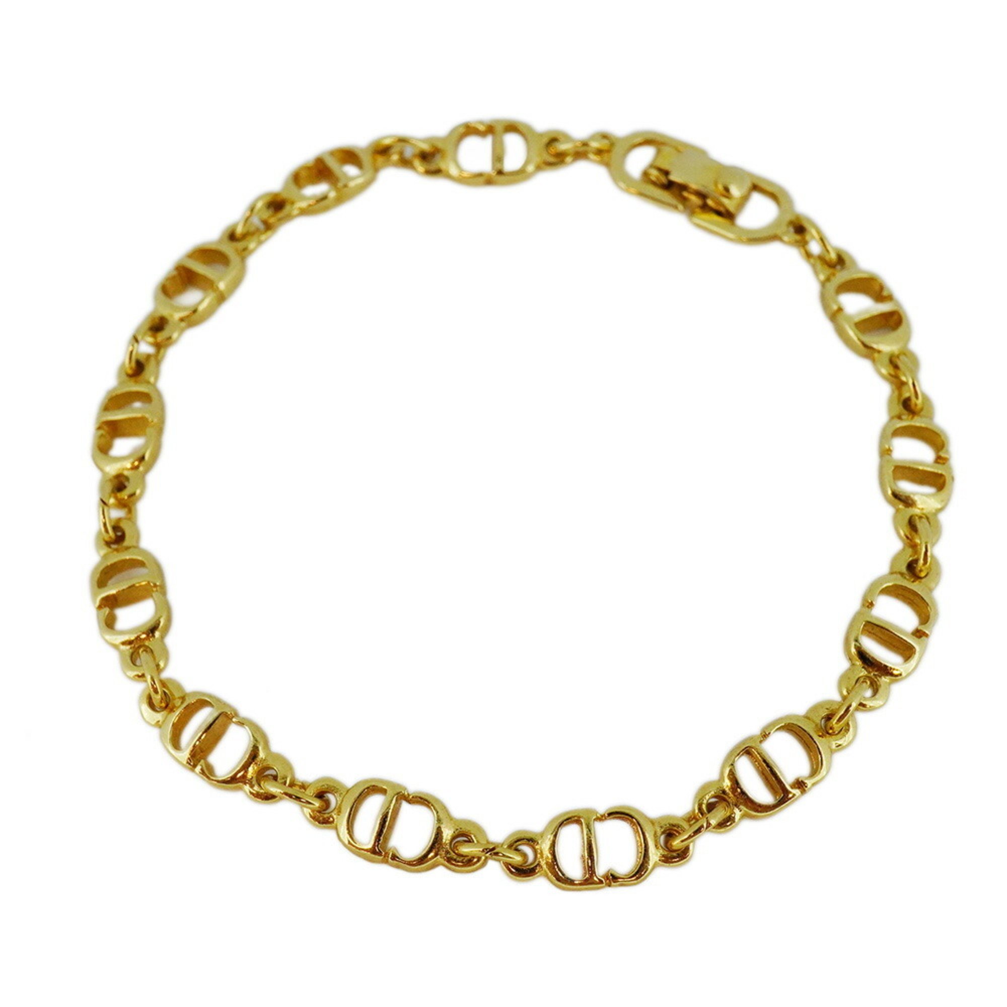 Christian Dior Bracelet CD GP Plated Gold Ladies