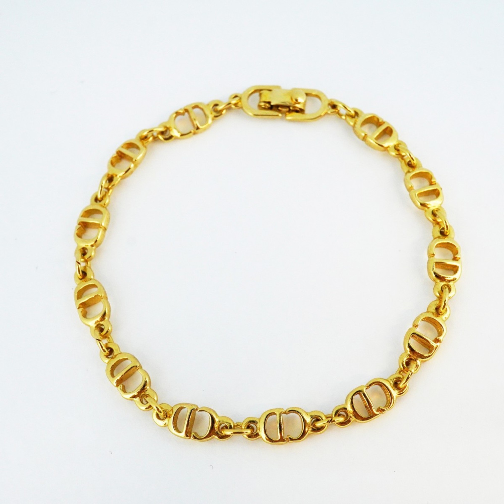 Christian Dior Bracelet CD GP Plated Gold Ladies