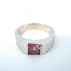 Cartier Tank Ring Pink Tourmaline K18WG White Gold #53 Ladies