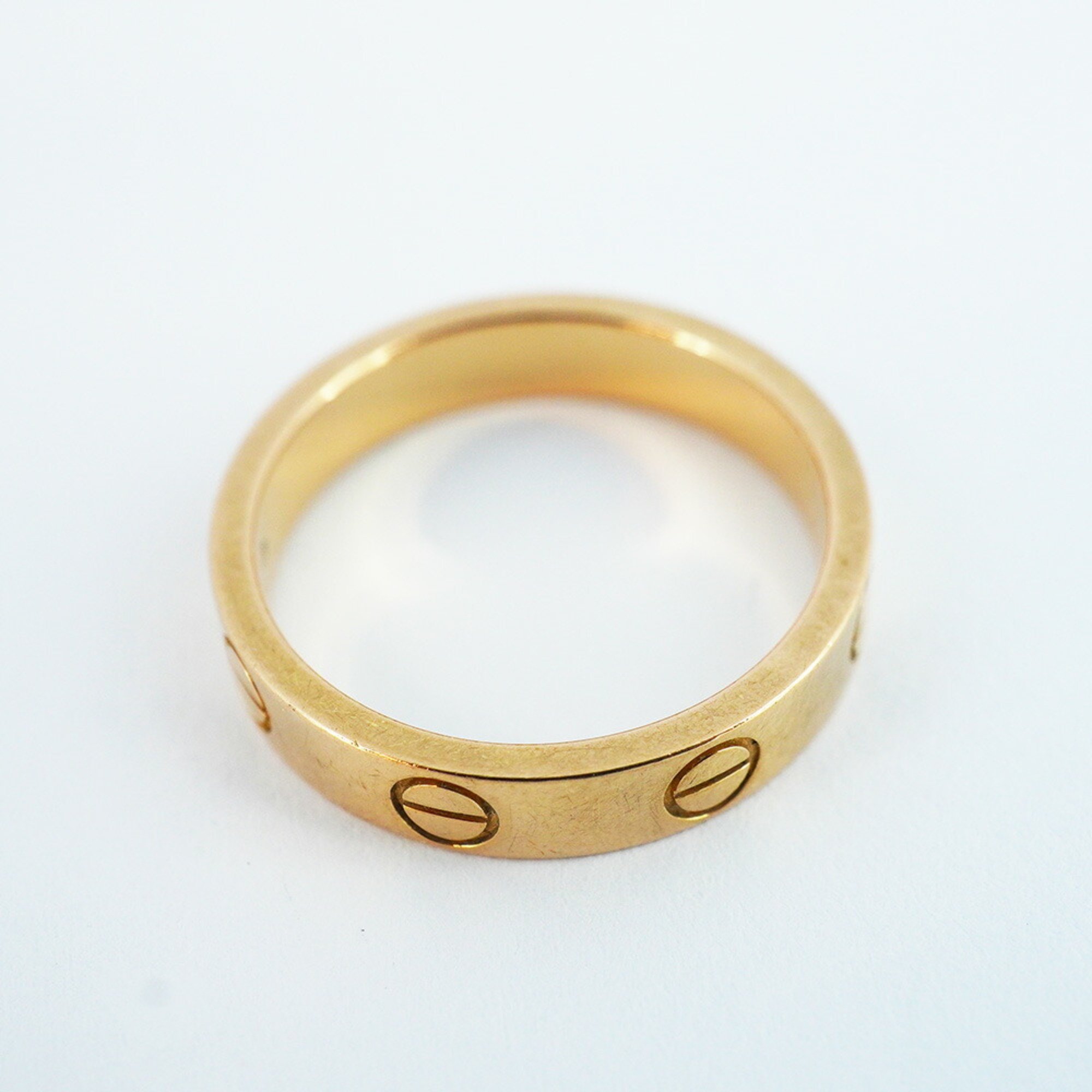 Cartier Ring Love K18PG Pink Gold #49 Ladies