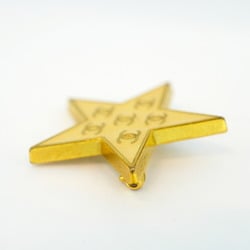 Chanel Brooch Coco Mark Star GP Plated Gold White Ladies