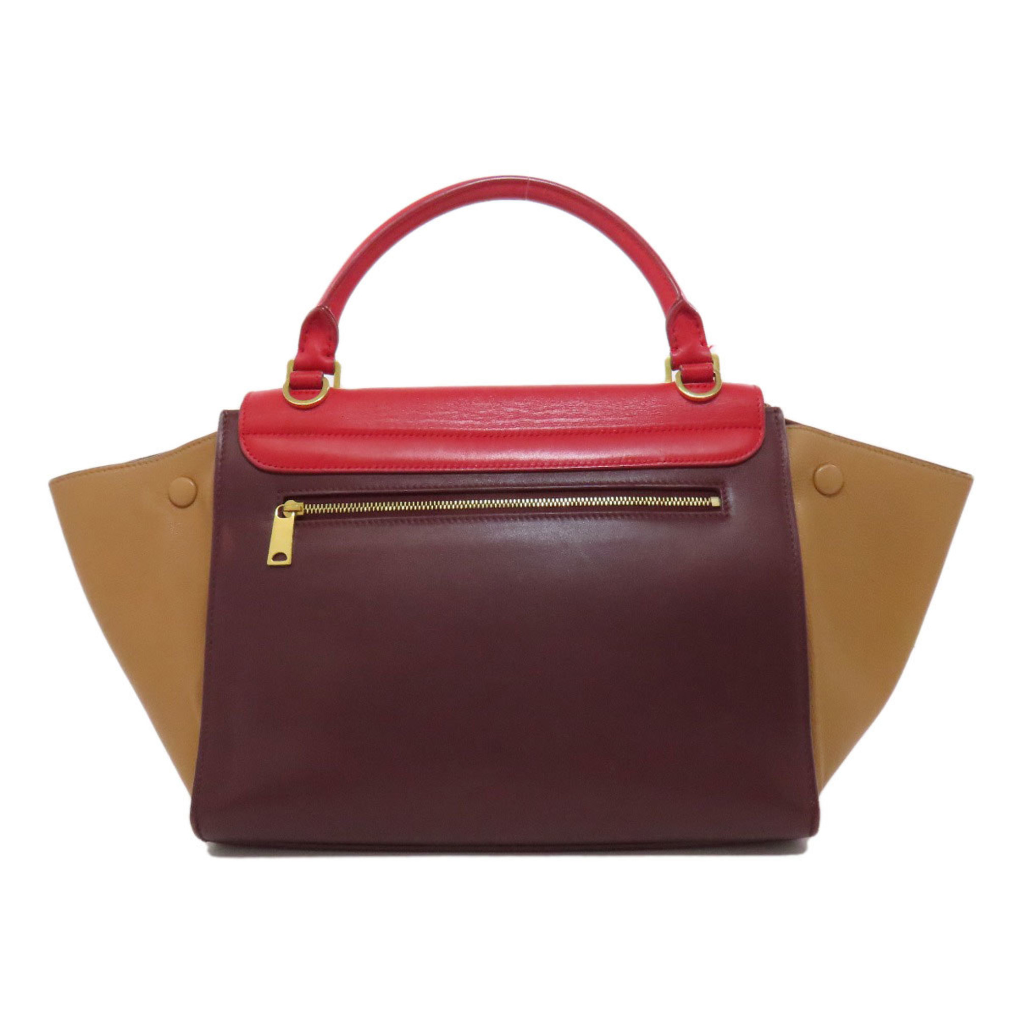 CELINE Trapeze Handbag Leather Women's