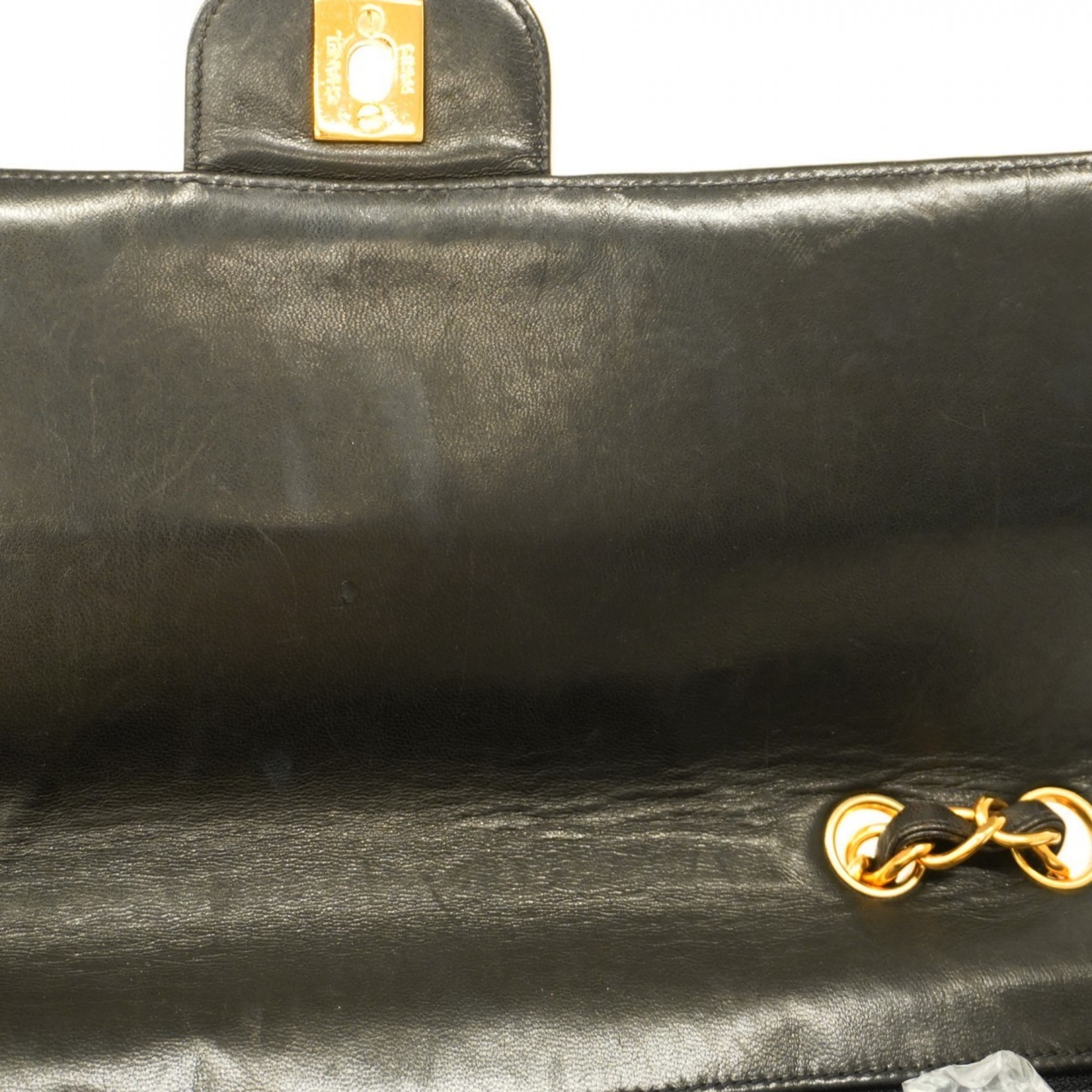 Chanel Shoulder Bag Matelasse Lambskin Black Women's