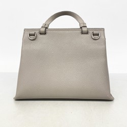 Gucci Handbag Bamboo Daily 370831 Leather Grey Women's