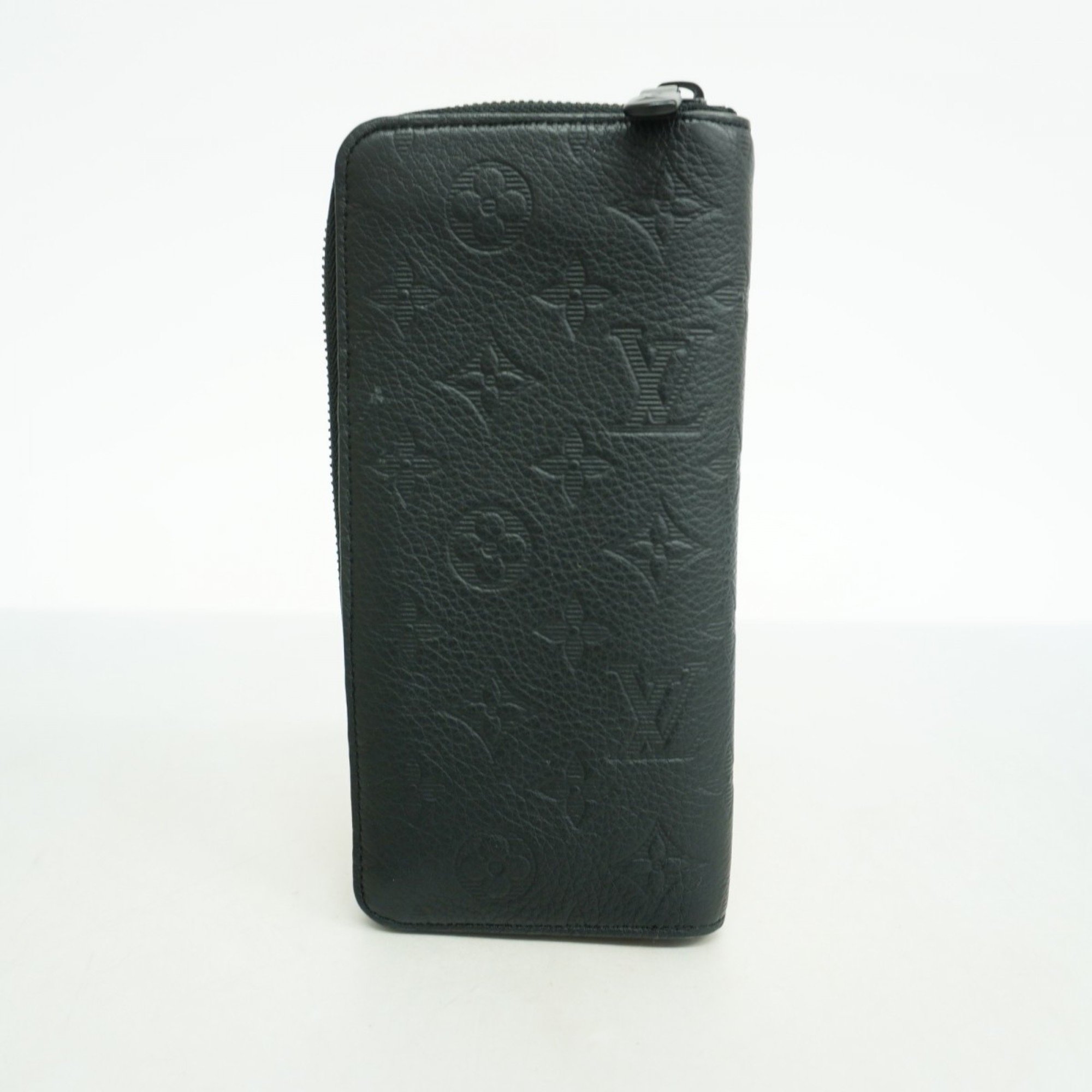 Louis Vuitton Long Wallet Monogram Shadow Zippy Vertical M62902 Noir Men's