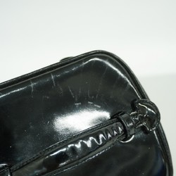 Chanel Vanity Bag Patent Leather Black Women's