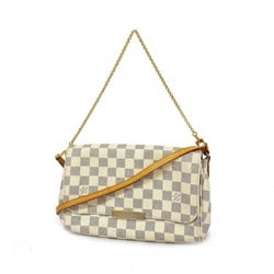 Louis Vuitton Handbag Damier Azur Favorite MM N41275 White Ladies