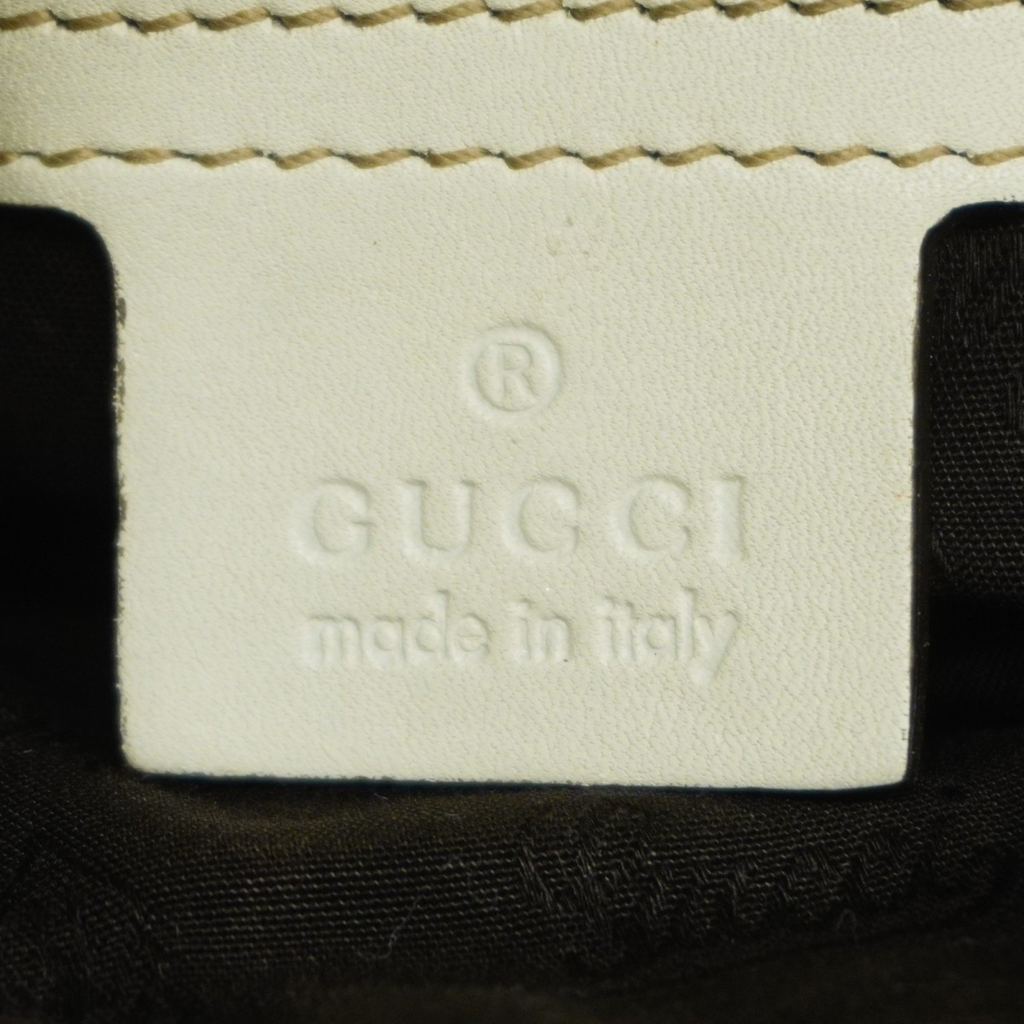 Gucci Handbag Guccissima Iconbit 228594 Leather White Women's