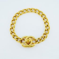 Chanel Bracelet Turn Lock GP Plated Gold Ladies