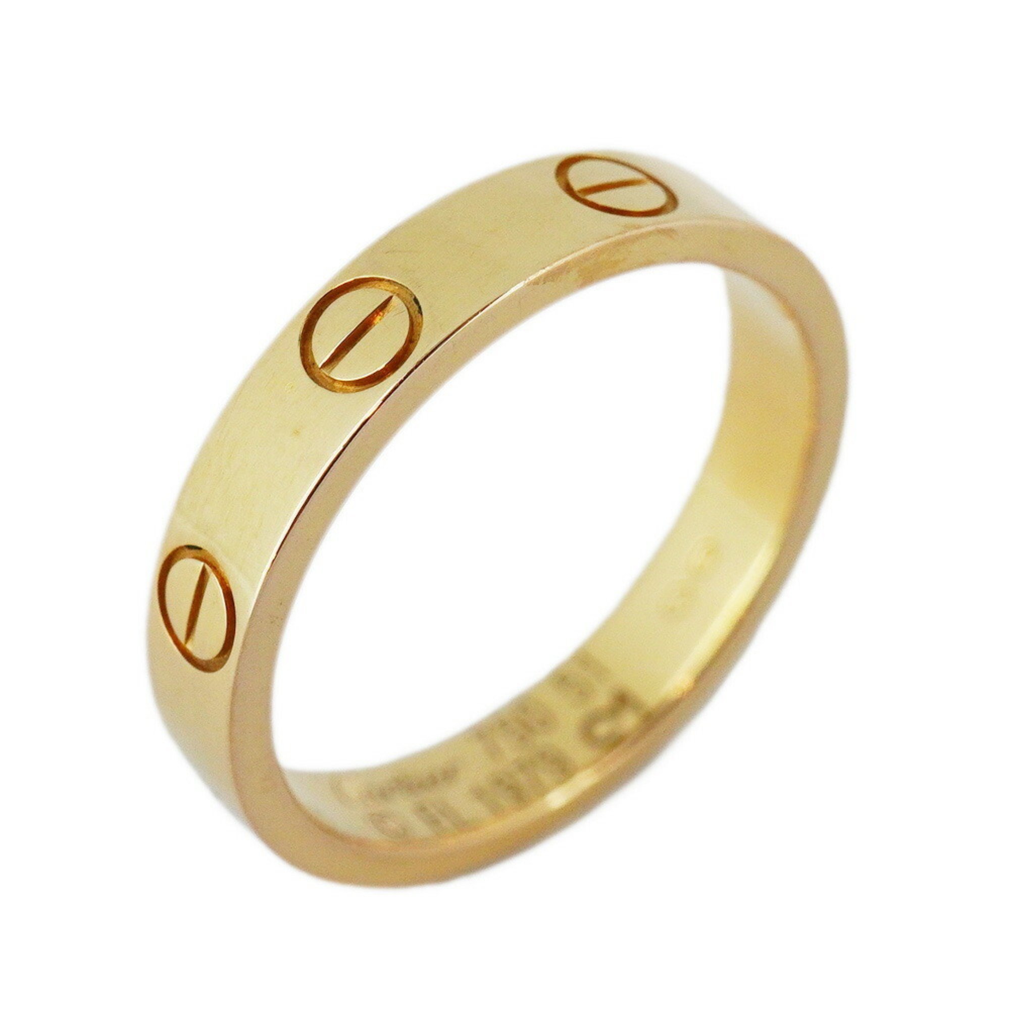 Cartier Ring Love K18PG Pink Gold #51 Ladies