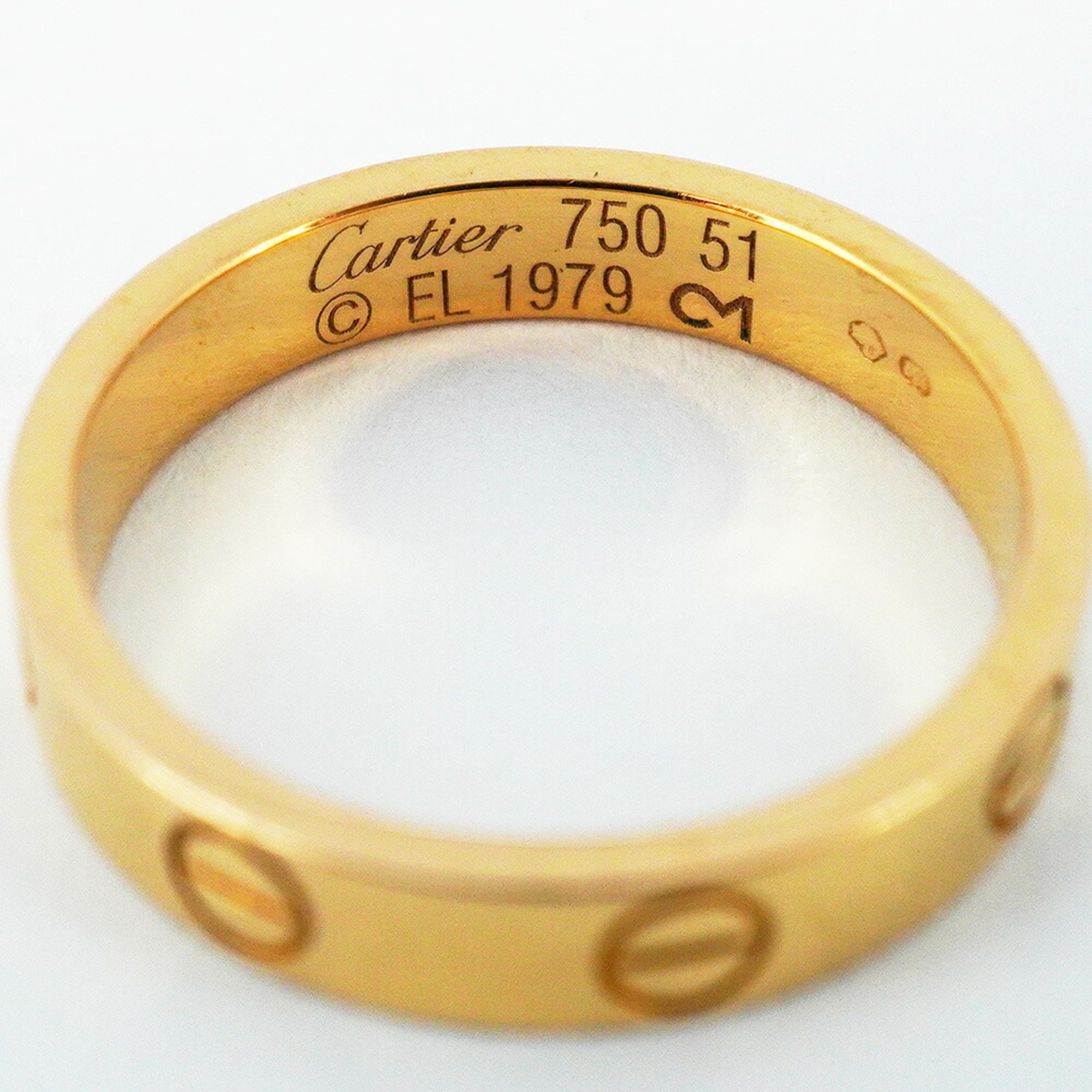 Cartier Ring Love K18PG Pink Gold #51 Ladies