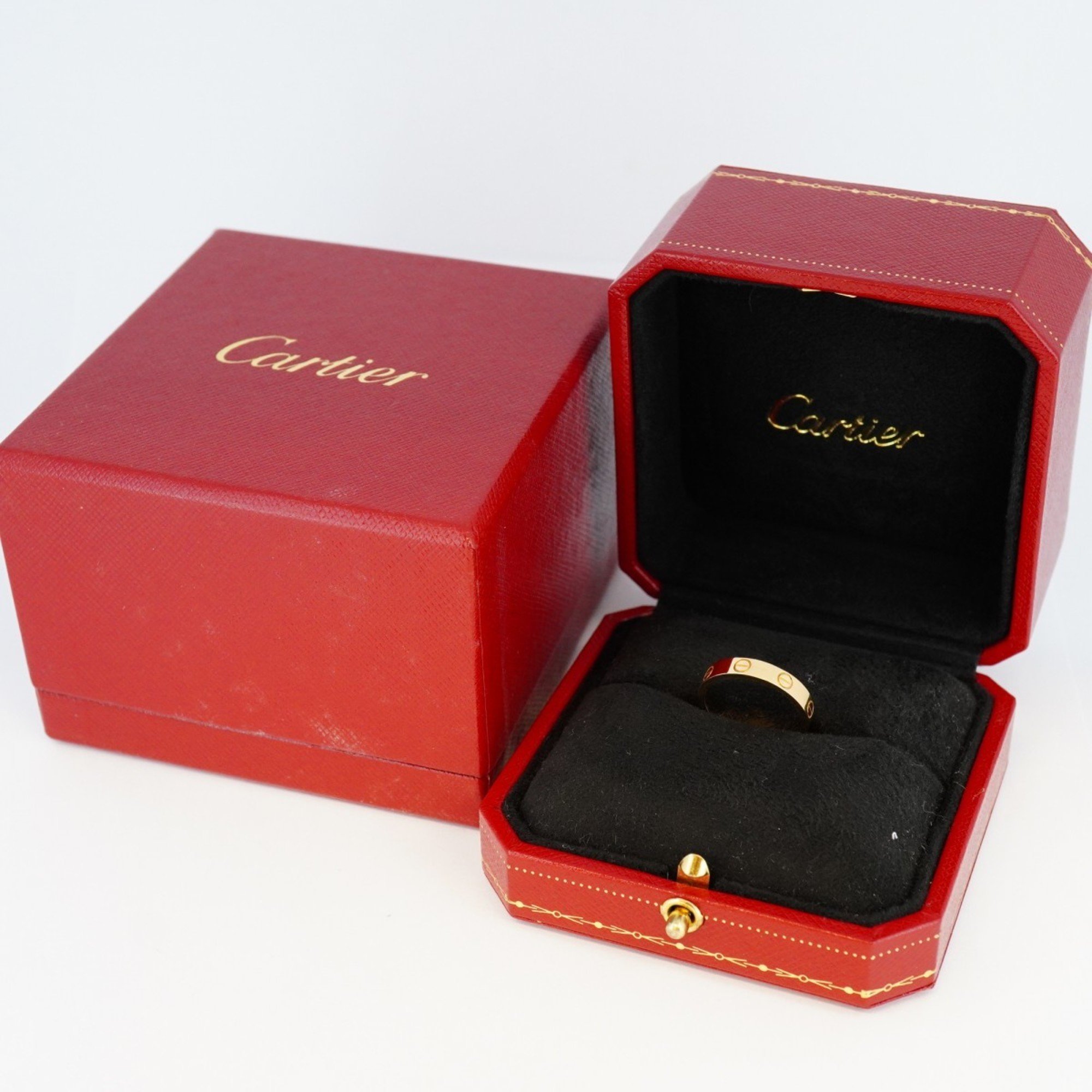 Cartier Ring Love K18PG Pink Gold #51 Ladies