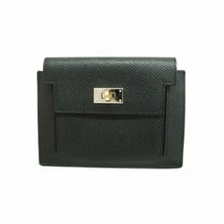 Hermes Wallet/Coin Case Kelly Pocket Compact Veau Epsom Black Y Stamp Men's Women's