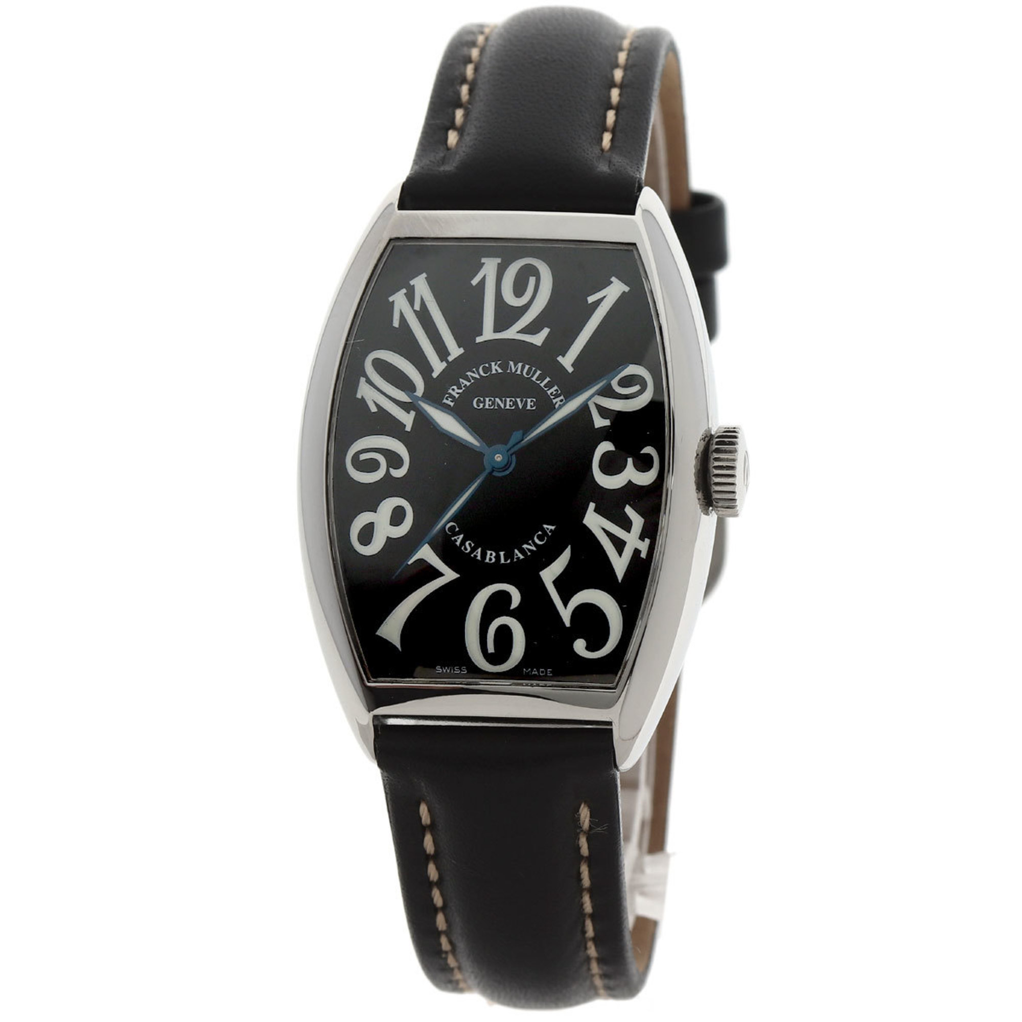 Franck Muller 5850 Casablanca Watch Stainless Steel Leather Men's FRANCK MULLER