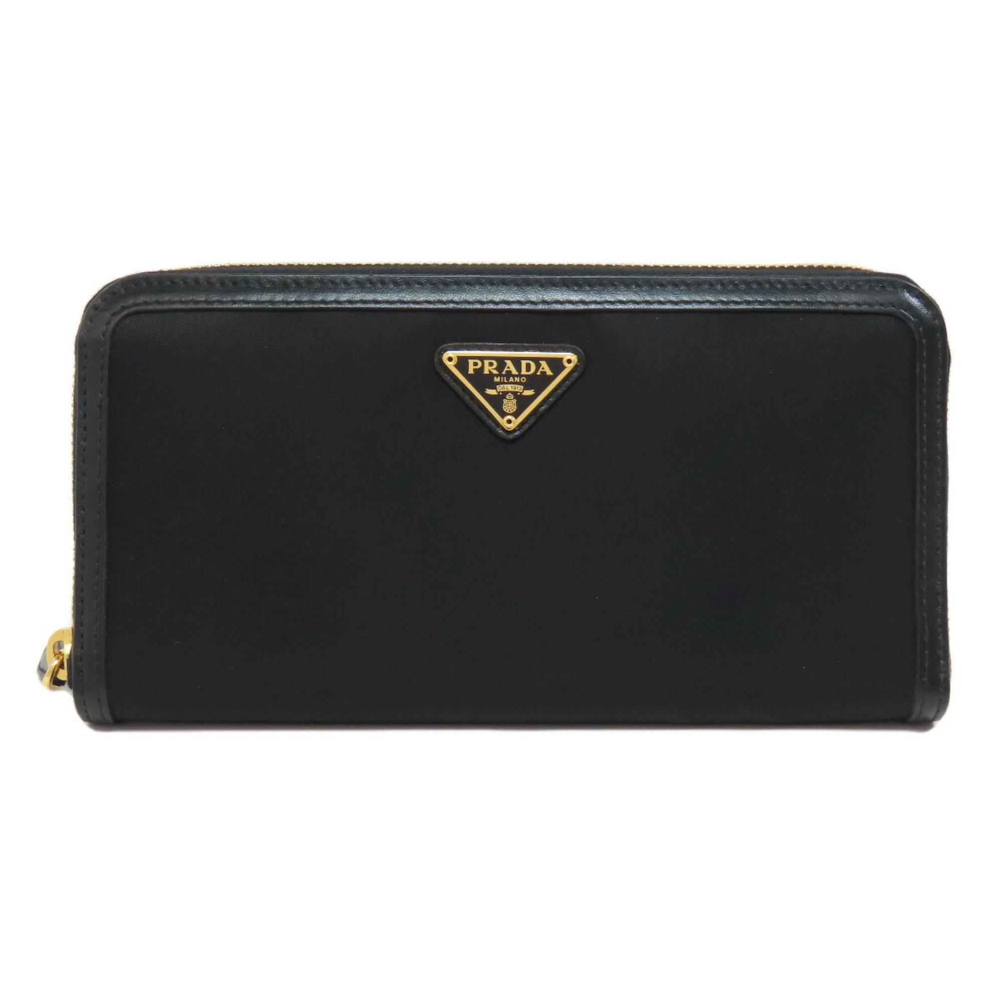 Prada metal fittings long wallet nylon material women's PRADA