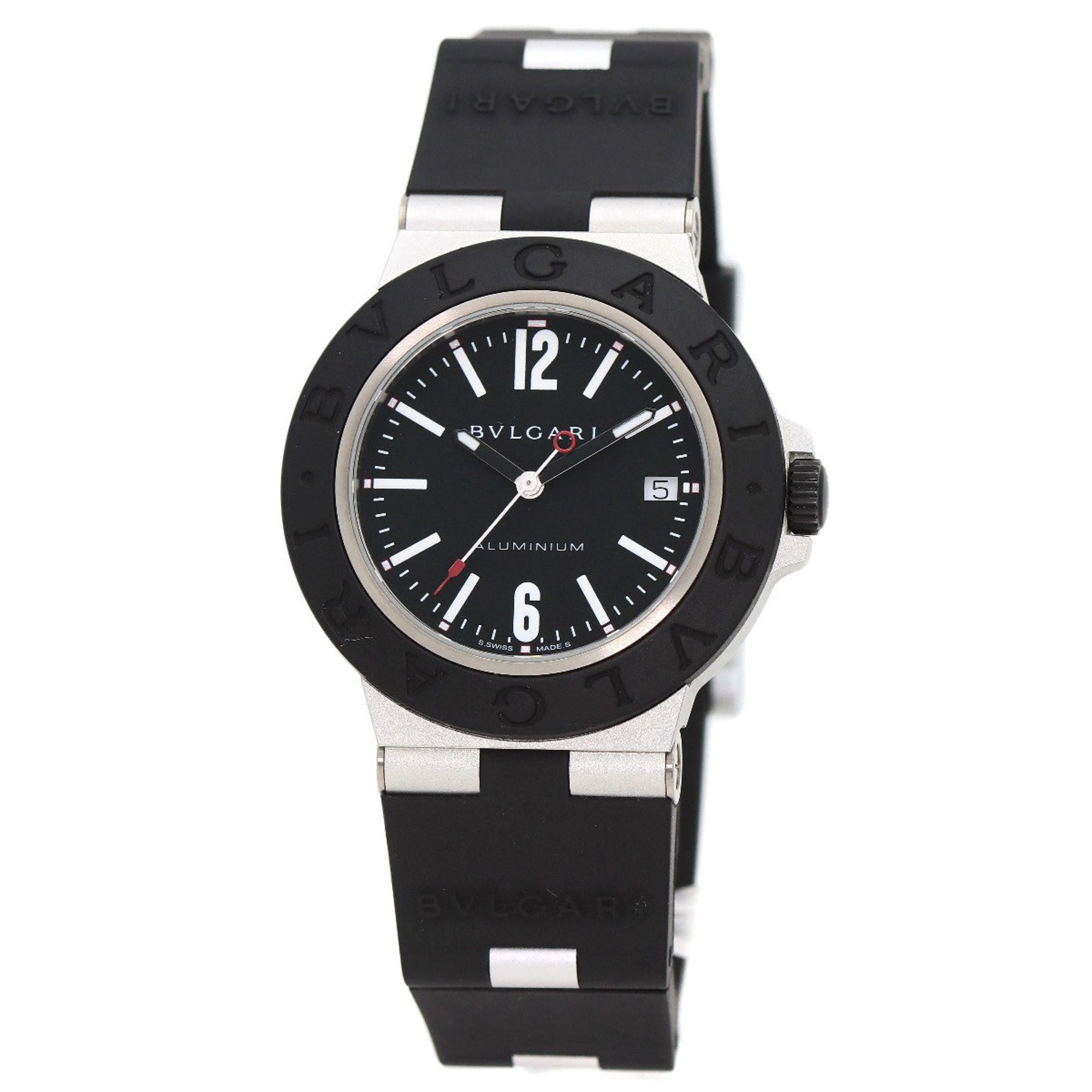 BVLGARI BB40AT Alum Watch Rubber Men's