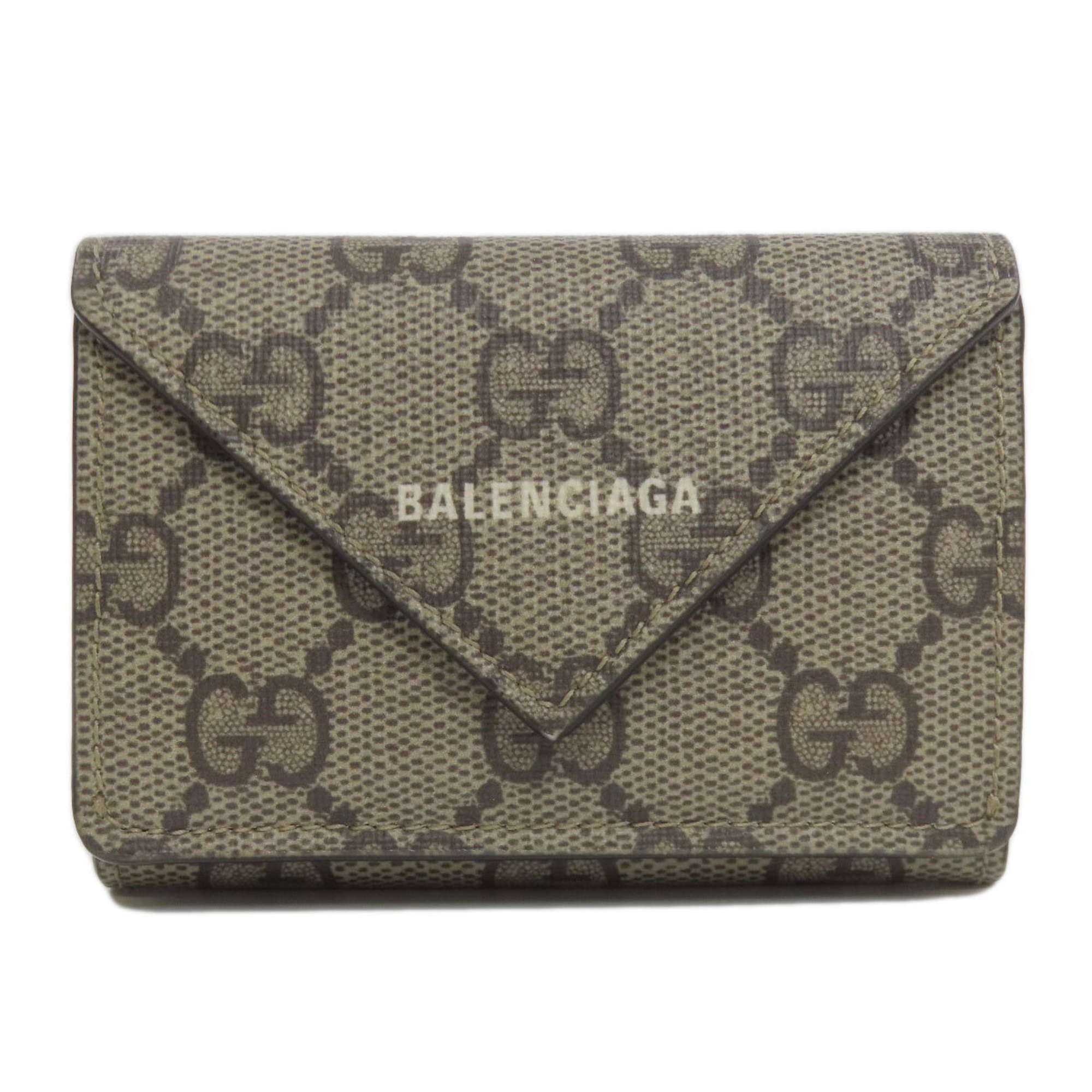 Balenciaga 681704 Gucci collaboration tri-fold wallet, bi-fold wallet for women BALENCIAGA