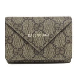 Balenciaga 681704 Gucci collaboration tri-fold wallet, bi-fold wallet for women BALENCIAGA