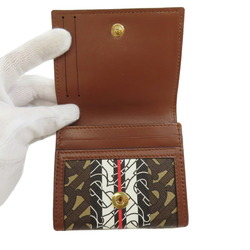 Burberry B Bi-fold Wallet Leather Women's BURBERRY