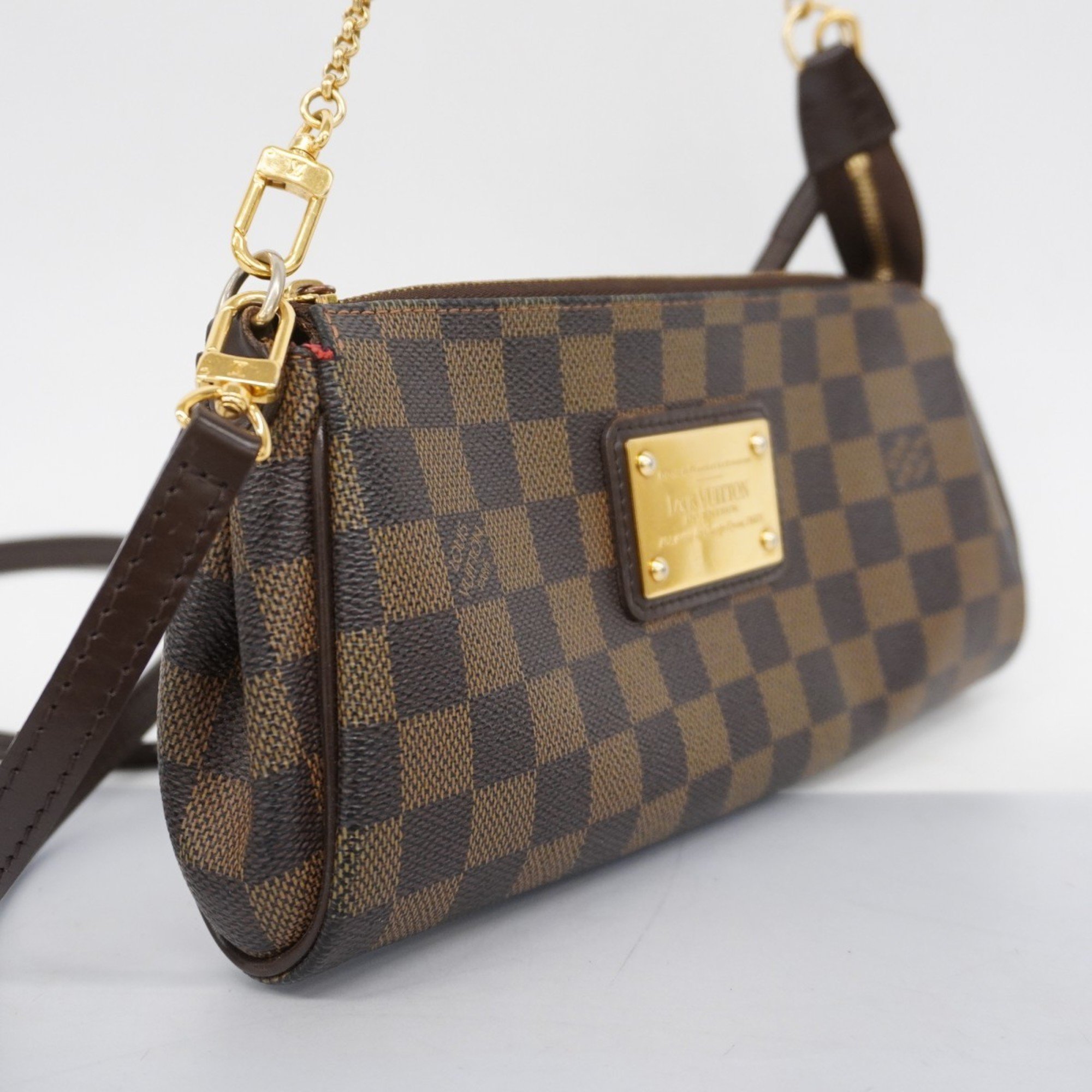 Louis Vuitton Shoulder Bag Damier Eva N55213 Ebene Ladies