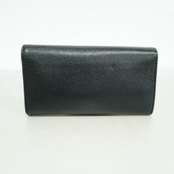 Chanel Long Wallet Caviar Skin Black Women's