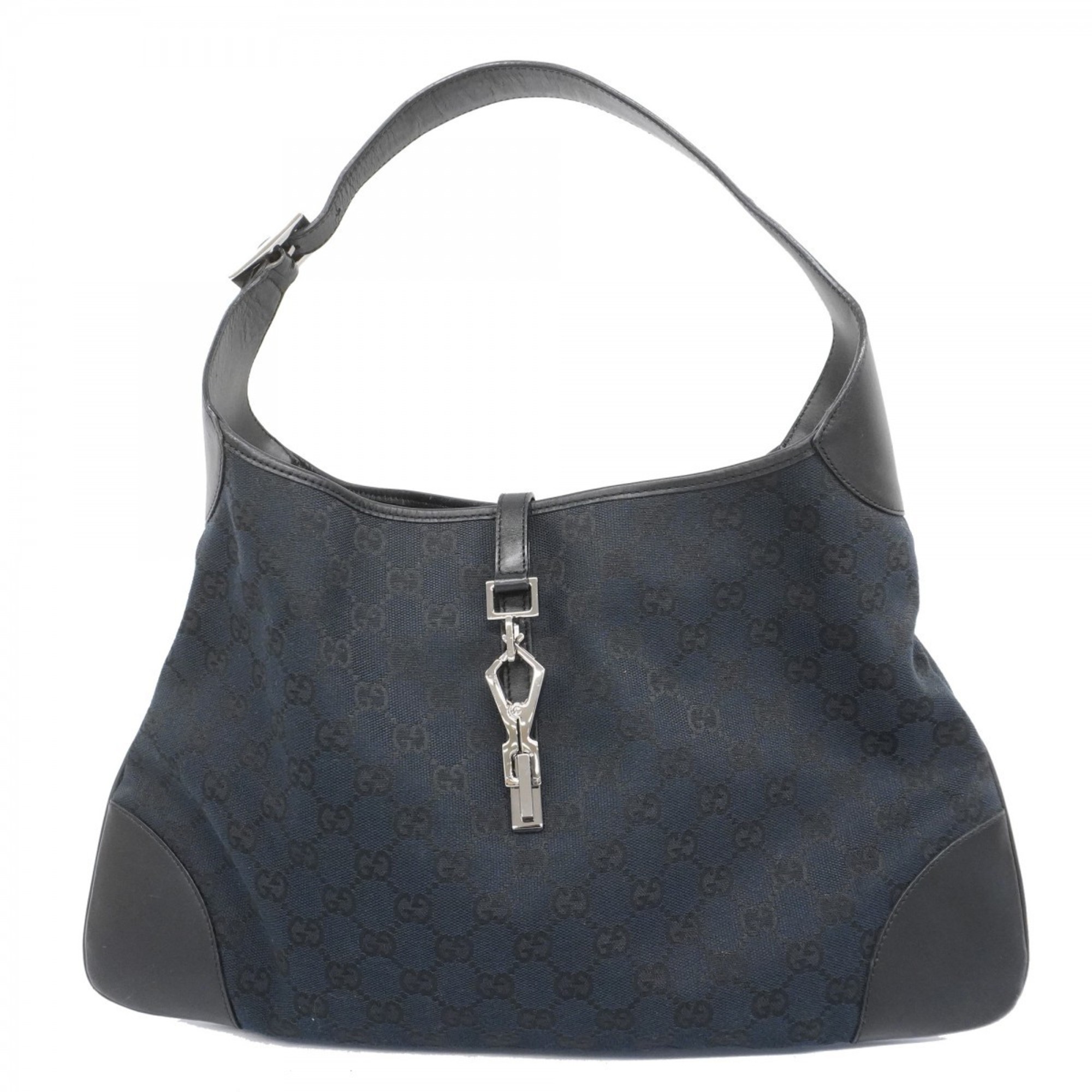 Gucci Shoulder Bag GG Canvas 28629 Black Women's