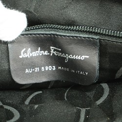 Salvatore Ferragamo Shoulder Bag Vara Nylon Canvas Black Women's