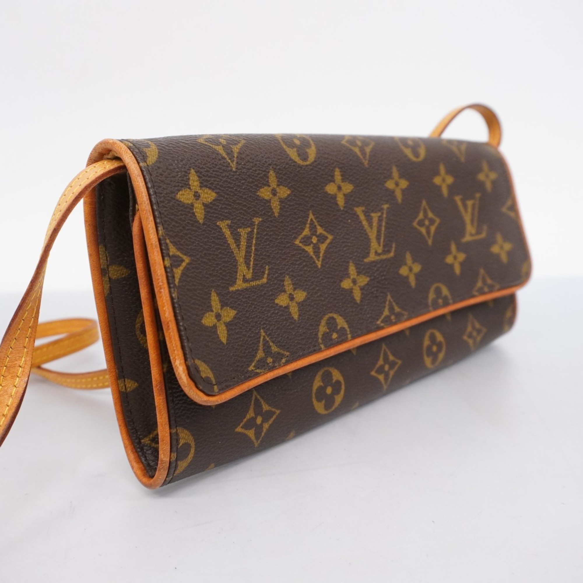 Louis Vuitton Shoulder Bag Monogram Pochette Twin GM M51852 Brown Women's