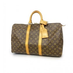 Louis Vuitton Boston Bag Monogram Keepall 45 M41428 Brown Men's Women's