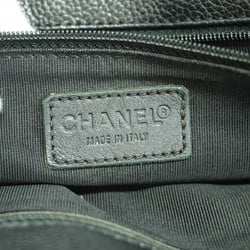 Chanel Tote Bag Executive Leather Black Women's