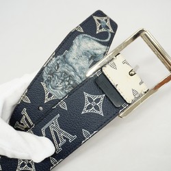 Louis Vuitton Belt Monogram Savannah Reversible Chapman Brothers MP010T Navy White Men's