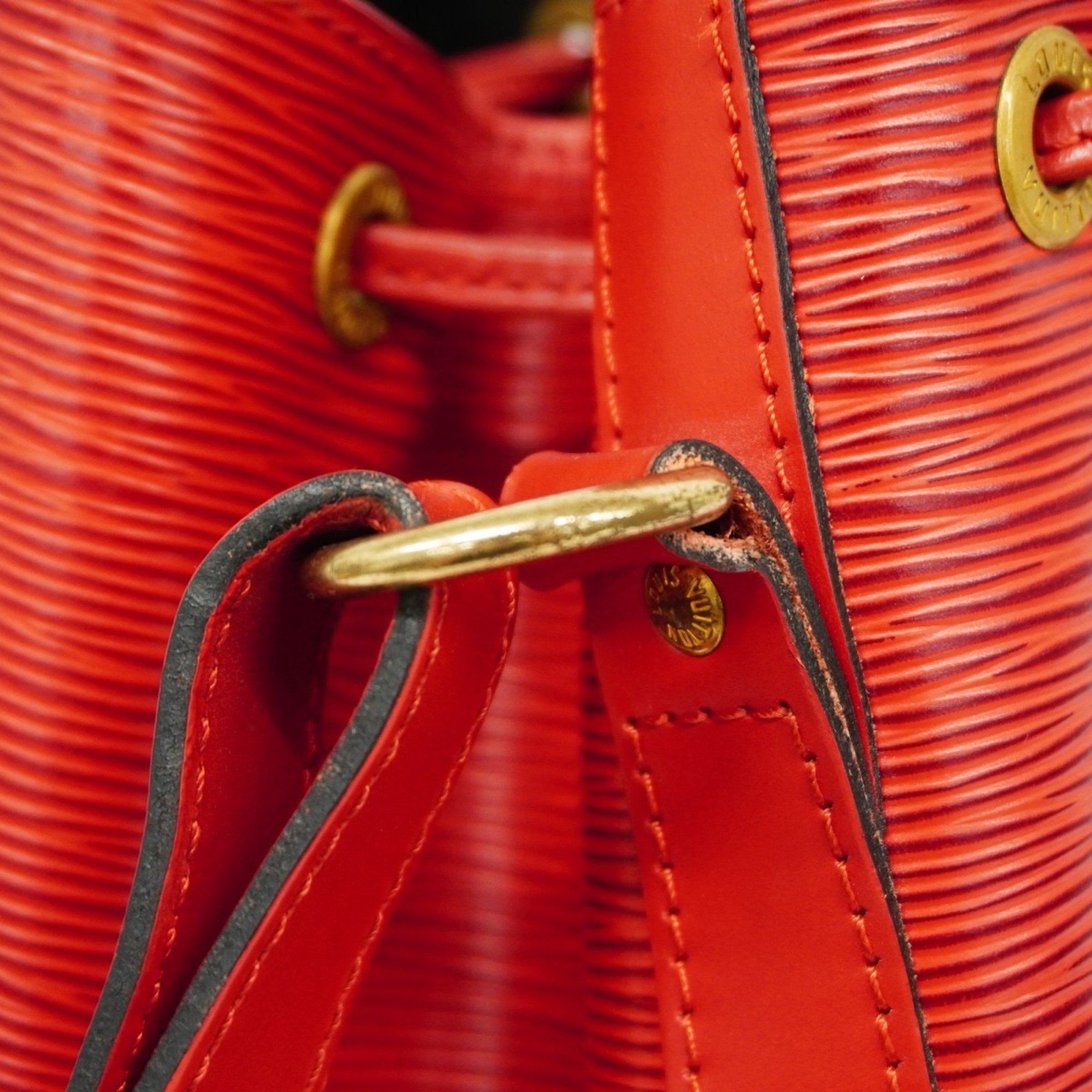 Louis Vuitton Shoulder Bag Epi Noe M44007 Red Ladies