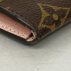 Louis Vuitton Wallet/Coin Case Monogram Porto Monnaie Rose M62361 Brown Ballerine Ladies