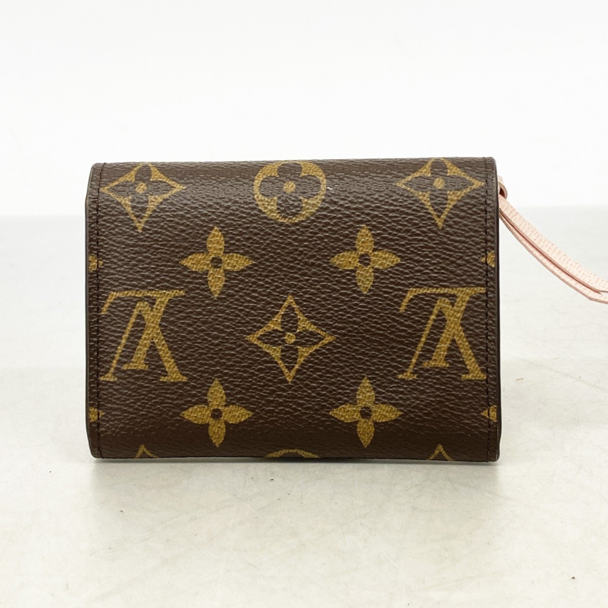 Louis Vuitton Wallet/Coin Case Monogram Porto Monnaie Rose M62361 Brown Ballerine Ladies