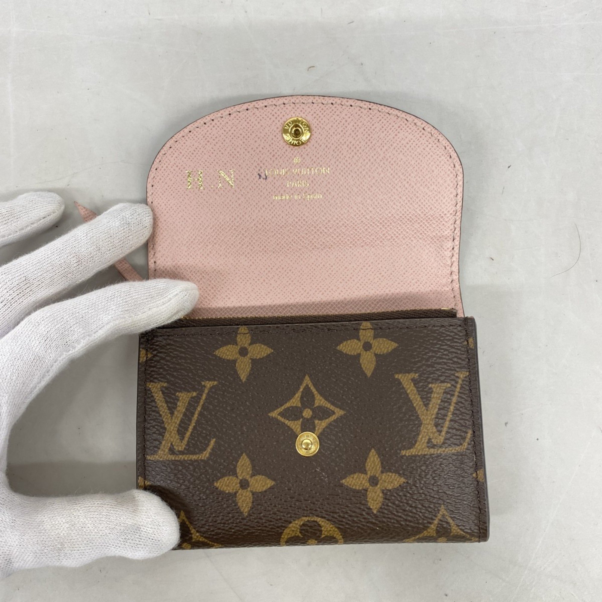 Louis Vuitton Wallet/Coin Case Monogram Porto Monnaie Rose M62361 Brown Ballerine Ladies